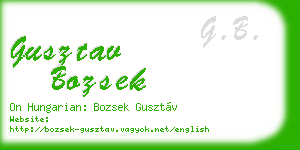 gusztav bozsek business card